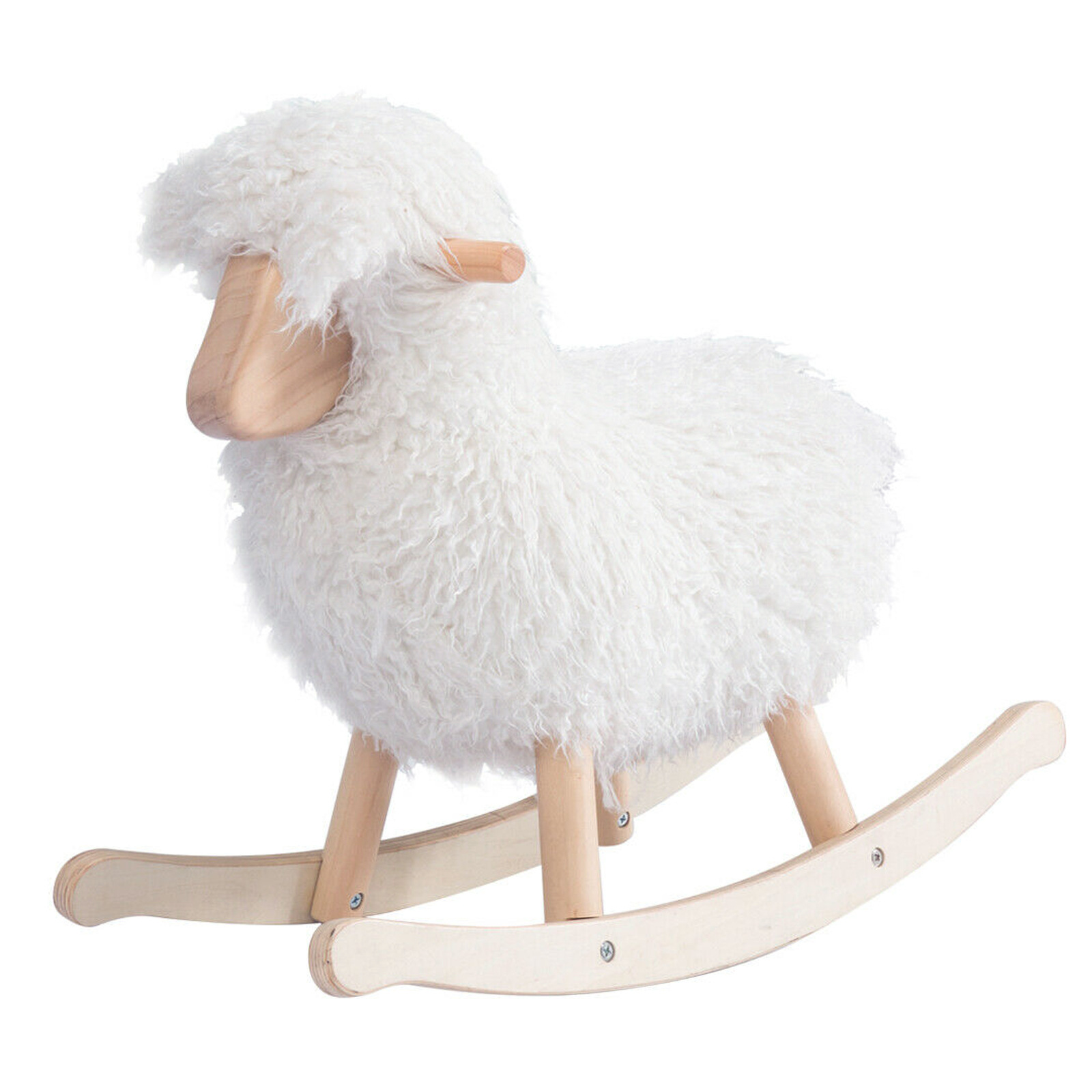 0-24 Months Solid Wood Rocking Horse for Unisex Toddler Playtime Activities