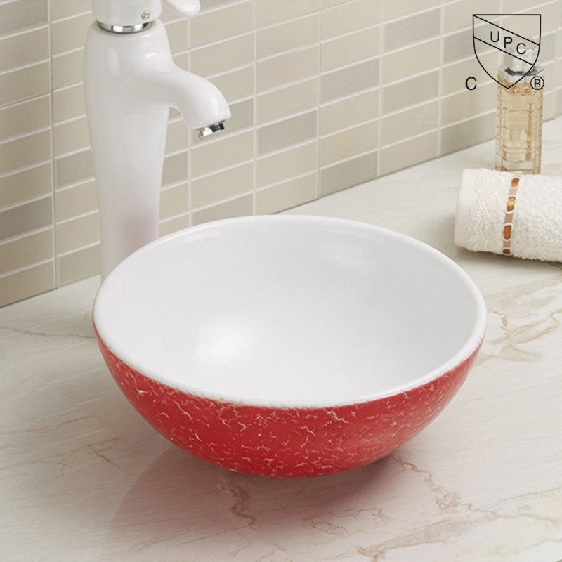 Painted Matt Color Vanity Bathroom Top Mount Basin Laboratory Round Ceramic Sink