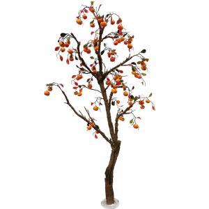 China Garden Bonsai Artificial Persimmon Tree Retro Style Landing Fruit Plant wholesale