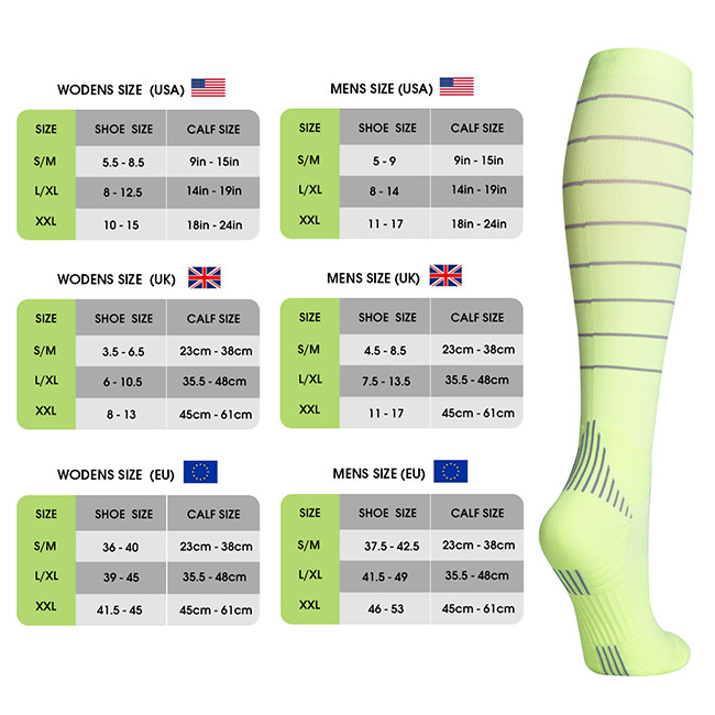 Female Polyester Athletic Compression Sports Socks Customized Colors