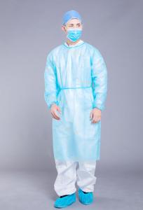 China Non Woven Alcohol Resistant 18g PP Disposable Isolation Gown wholesale