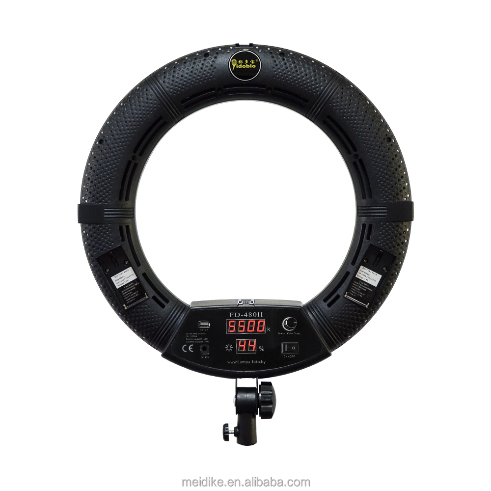Professional FD-480II photography selfie ring fill light vlogging video ringlight youtube set with mirror