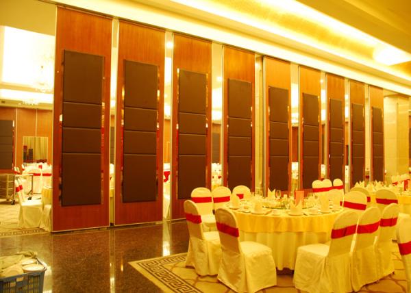 Hanging Office Aluminum Sliding Doors , Banquet Hall Partition Wall , Ceiling