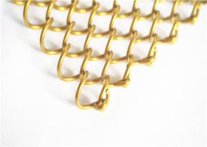 China 1.5mm Metal Coil Drapery Curtain SS 304 Hanging Mesh Fireplace Screens 5x5mm wholesale
