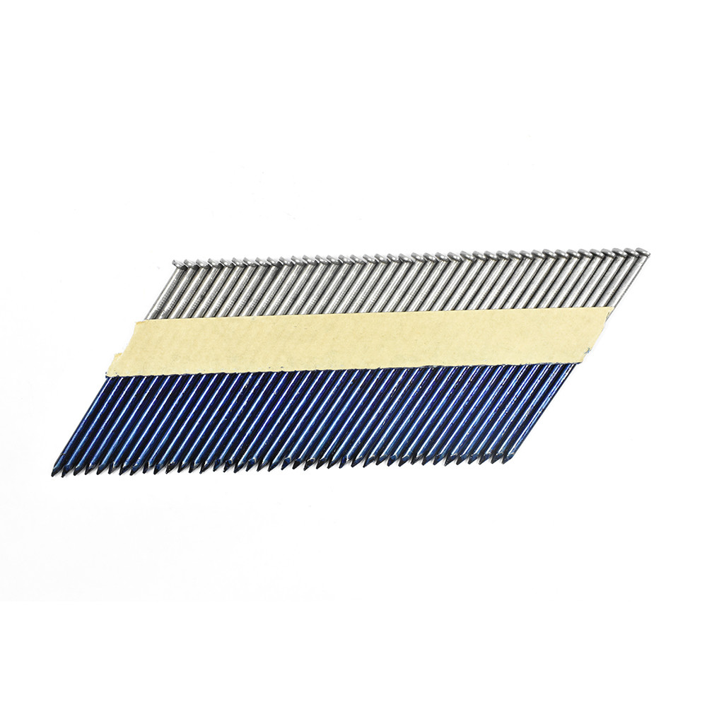 Bright Electro Galvanized Paper Strip Nails Smooth / Screw / Ring Shank