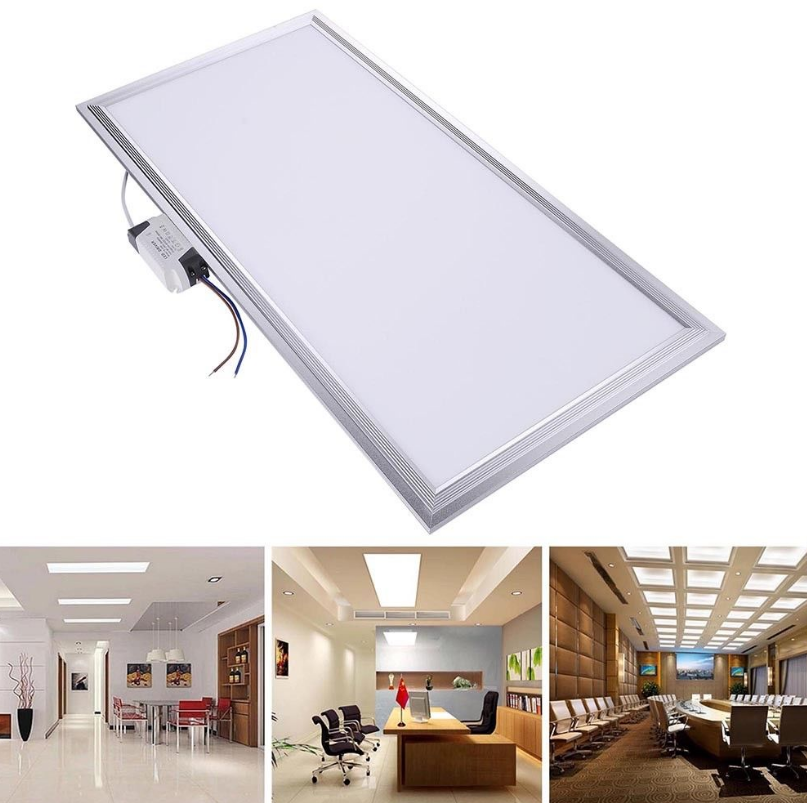 LED Flat Panel Light Ceiling Home Office Lamp 1200*600 72W 6000K White Frame