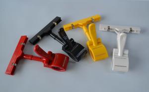 China Yellow ,Red ,Green Supermarket Poster Clip , Non - Scratche Price Tag Holder Clip wholesale
