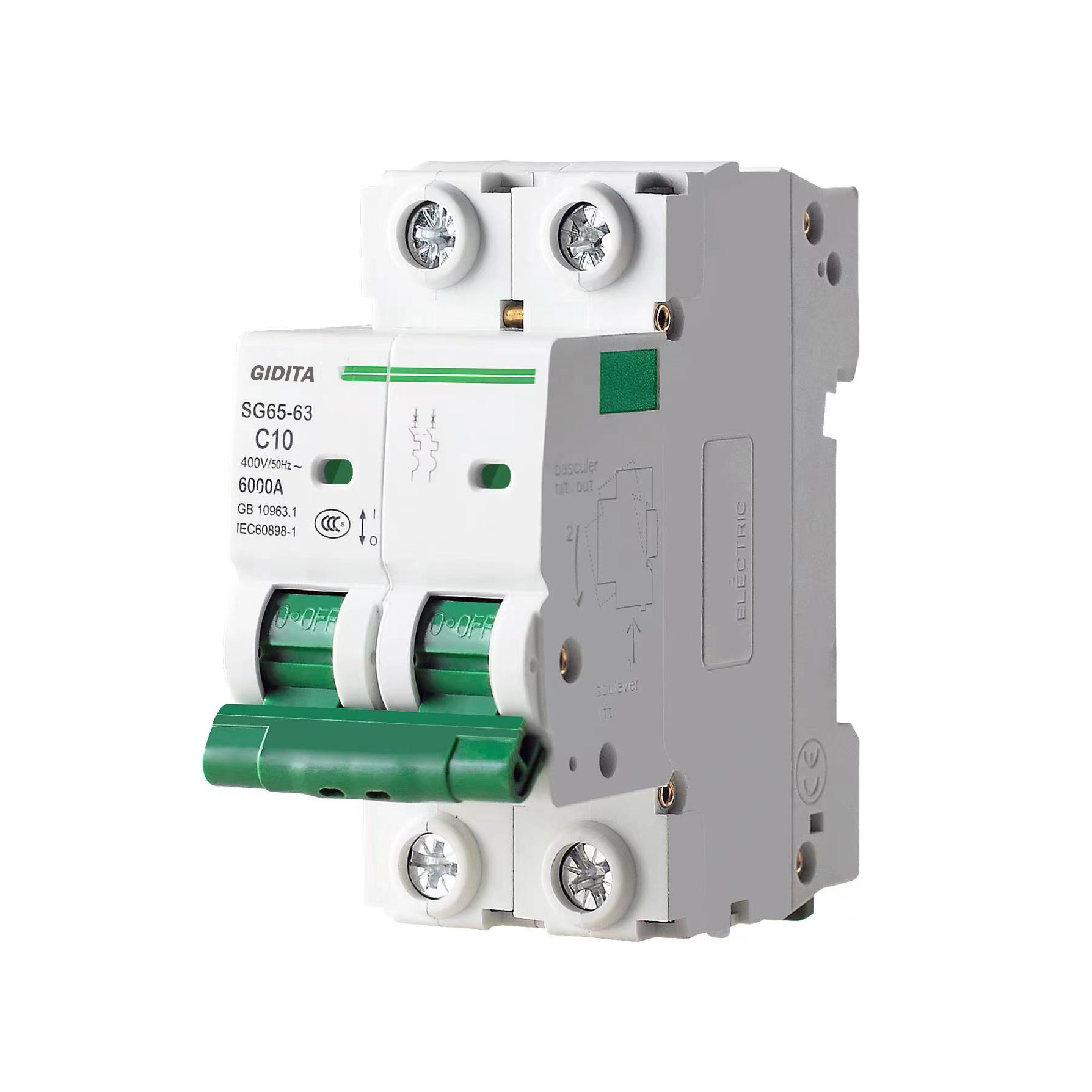 Wholesale DC 400V MCB 2P C Style Miniature Circuit Breaker