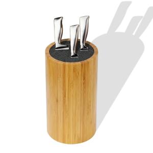 China Healthy Eco Friendly Bamboo Knife Block Cylinder Shaped CSBI Approved wholesale