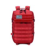 Red Polyester Tactical Travel Laptop Backpack 45L Outdoor Military Backpack