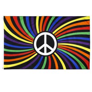 China Fade Resistant 90x150cm 155g Polyester Peace Symbol Flag wholesale