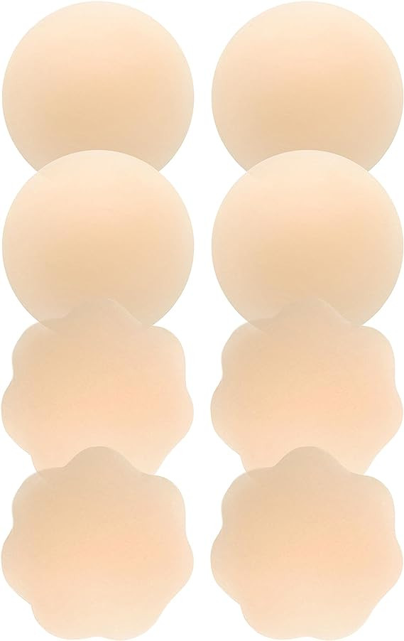 2 Pieces Unpadded Silicone Breast Petals With Travel Box