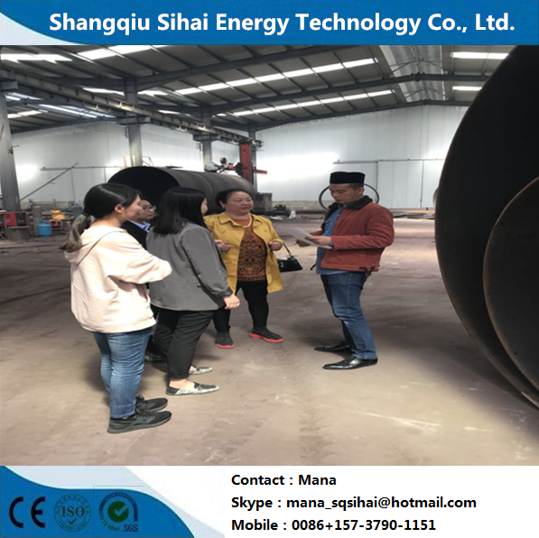 8-10Tons Daily Capacity Waste Tire Pyrolysis Machine 2200*6600mm