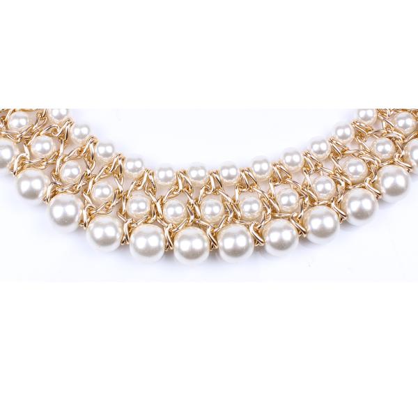 popular ladies temperament wild section elegant imitation pearl necklace clavicle