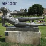 Outdoor Park Metal Bronze Statues Sculpture Art Naked Female