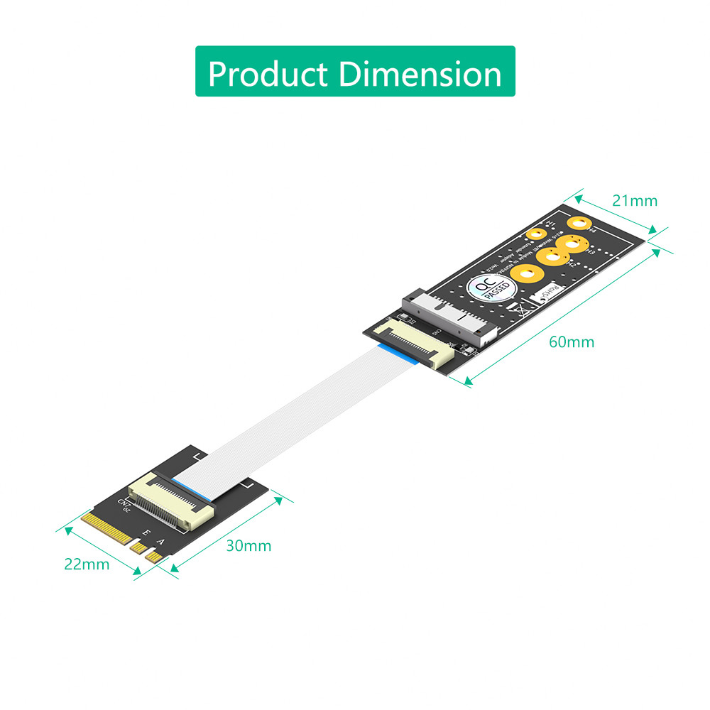 BCM94360CD/BCM94360CS2/BCM943224PCIEBT2 Card To M.2 Key A/E Cable For Mac OS and and Hackintosh