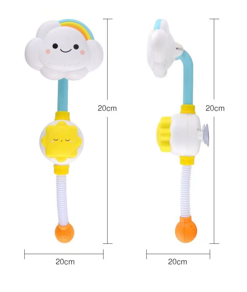 Cloud Bathroom Plastic PC Electric Sprinkler Shower Perfect for Children's Bath Time