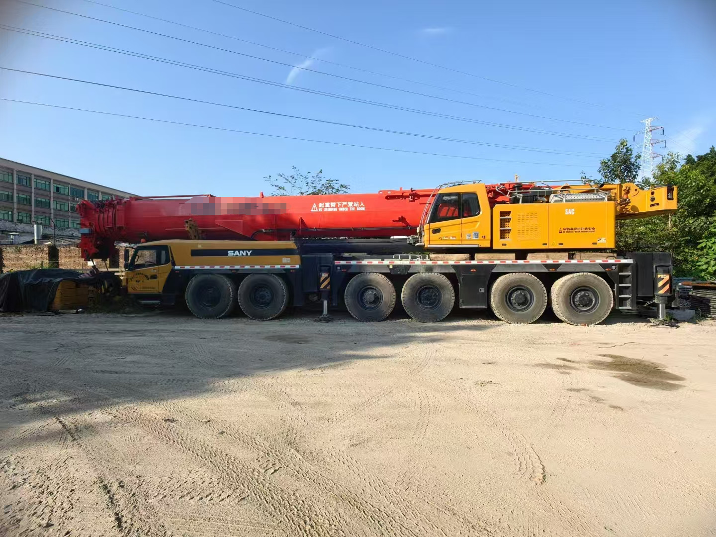 SANY SAC3000T Used Truck Cranes 300 Ton Mobile Crane with Hydraulic Straight Arm Boom Type 2021 Year Production Date