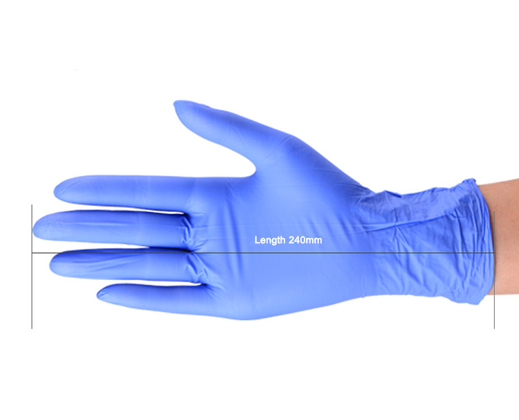 Colored Nitrile Powder Free Gloves / Nitrile Medical Examination Gloves