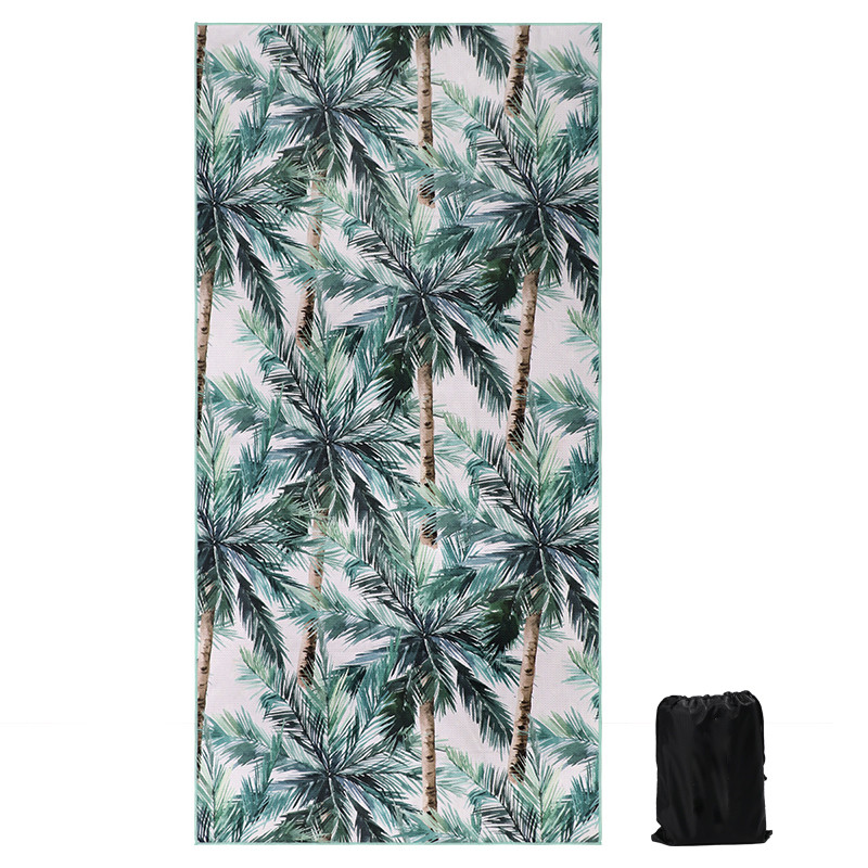 Recyle Large Customized Sand Proof Sublimation Digital Print RPET Microfiber Beach Towel