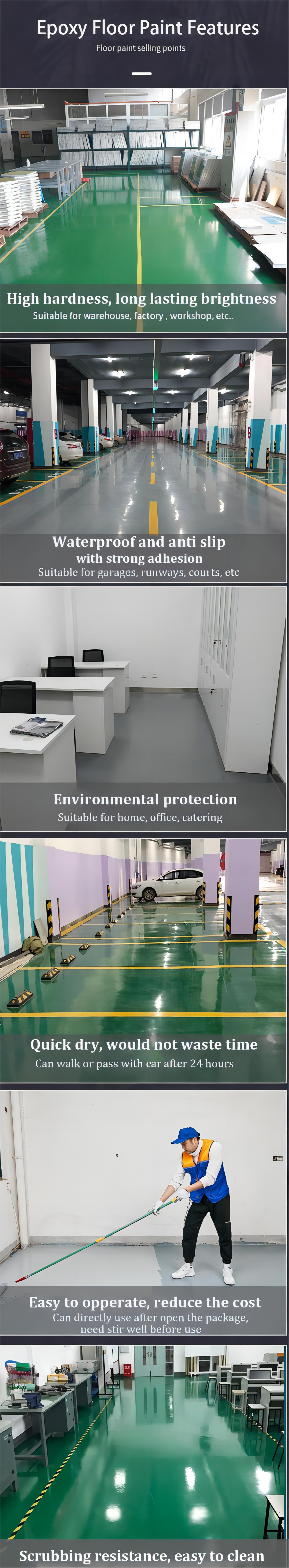 20KG/BUCKET Waterborne Two Components Industrial Epoxy Floor Primer Paint with Acrylic