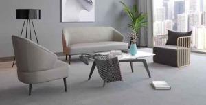 China Lundana PU Office Reception Sofa High Density Foam Smooth wholesale