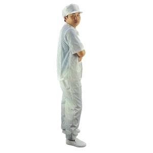 China 2.5mm Grid 98% Cotton 2% Conductive Fiber ESD Coverall wholesale