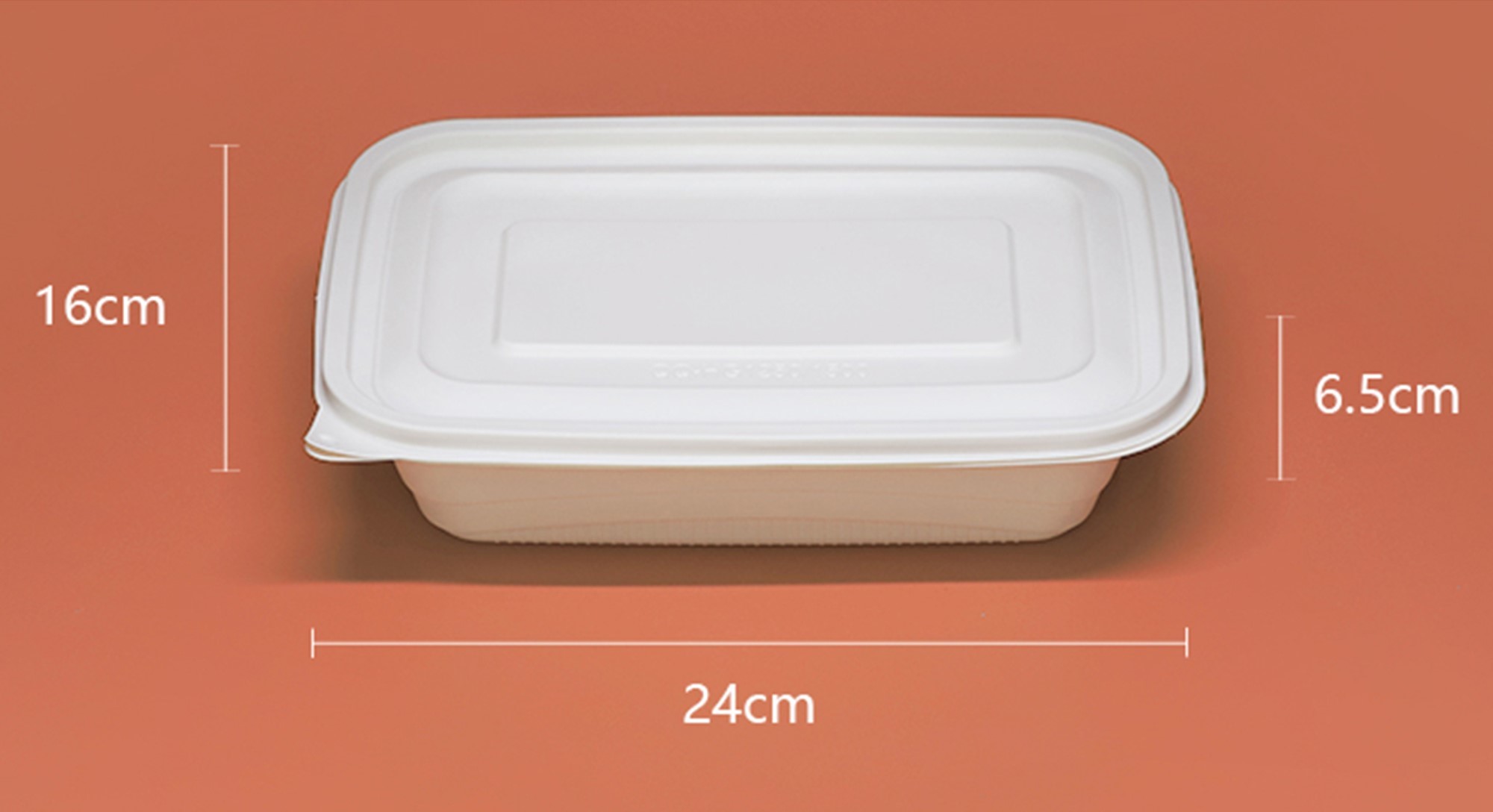 650ml Sturdy Cornstarch Take Out Containers Disposable Lunch Box