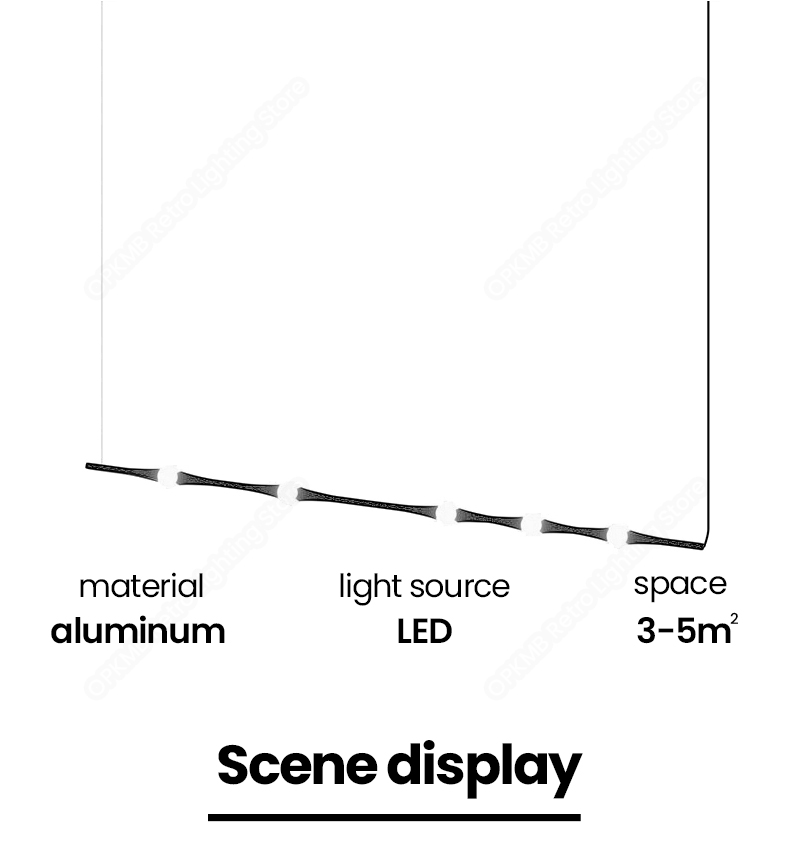 Modern Staircase Chandelier Led Living Room Indoor Light Nordic Villa Decoration Long line light(WH-MI-456)