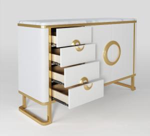 China Luxury Hotel Bedside Tables with Drawer , Commercial Modern TV Cabinet wholesale