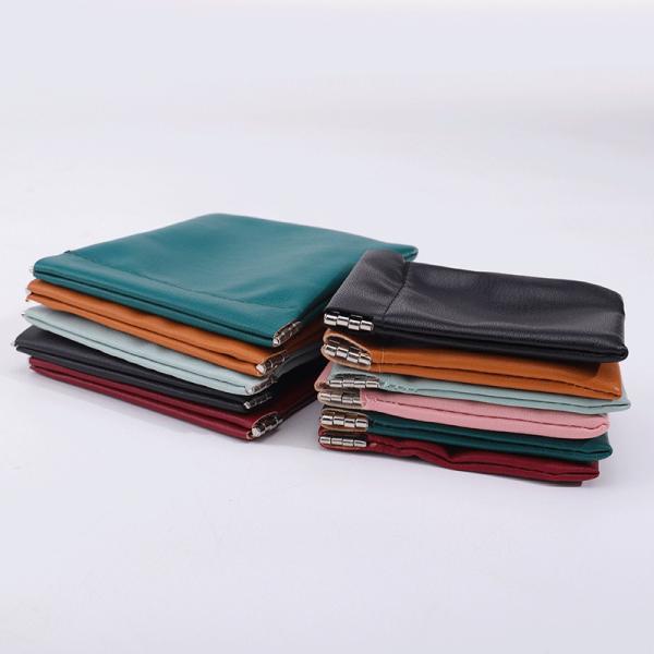 Biodegradable Fruit Leather Bag Leather Spring Clip Storage Bag Jewelry Bag Portable Shrapnel Automatic Closing To Organize Small Accessories