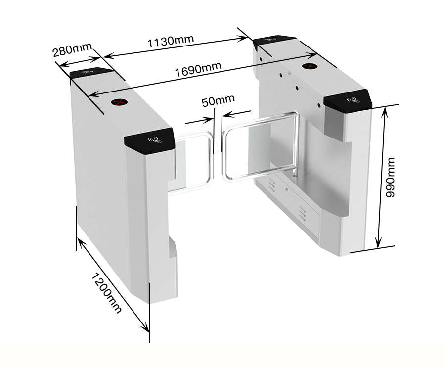 Automatic Pedestrian Barrier Entry Security Control Face Recognition Turnstile