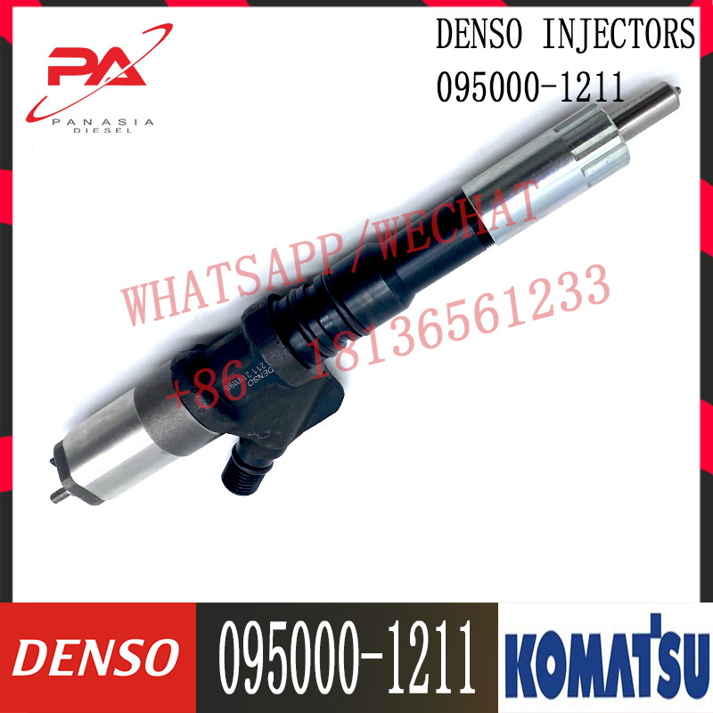 Diesel Komatsu Engine Injector 095000-1211 095000-0800 6156-11-3100 For DENSO Common Rail