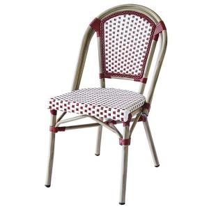 China White / Red Rattan Garden Dining Chairs wholesale