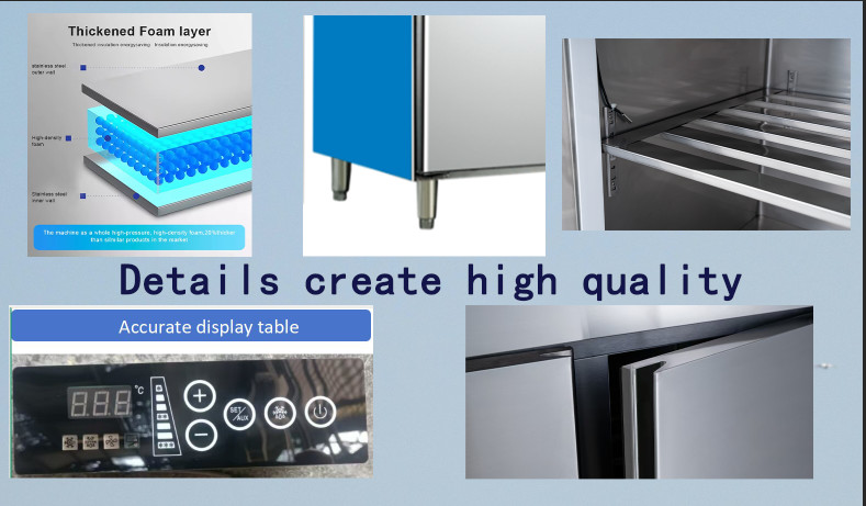 High Speed 2 Door Undercounter Freezer Intelligent Automatic Frost For Wine Bar