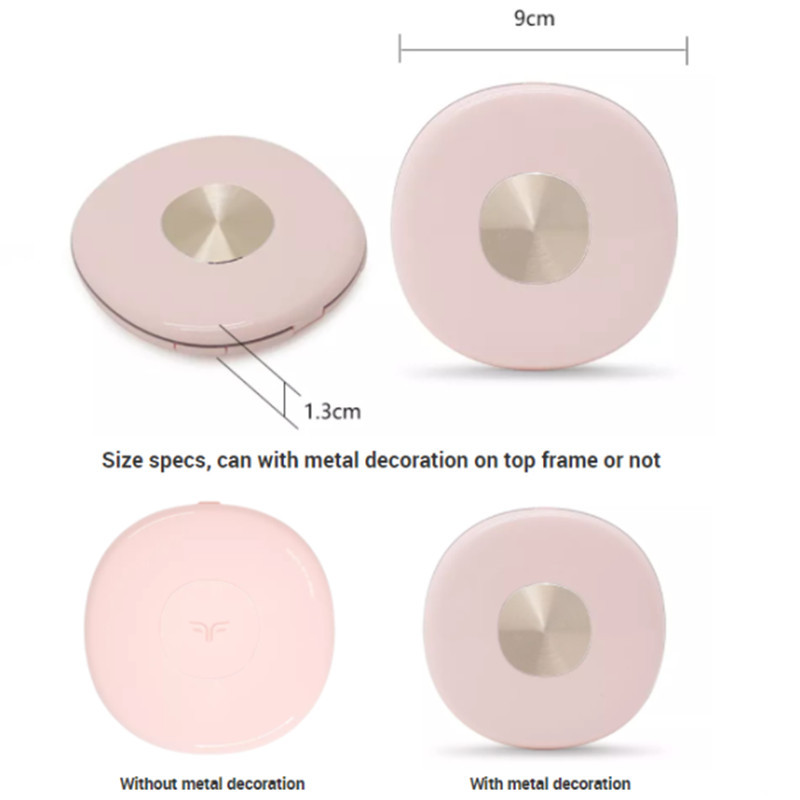 Hand Travel Pocket Beauty Mirrors LED Purse Folding Makeup 3X Magnifying Custom Cosmetic Desktop Mirror
