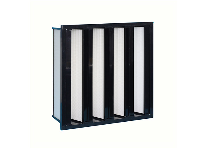 Medium Efficiency HEPA Combined Deep Pleat Air Filter 4 V Bank W Shape
