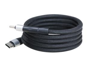 China Black Braided Magnetic USB Cable USB C To USB C Phone Charger Cable Customized wholesale