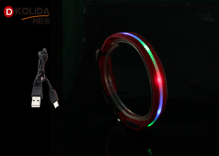 Illuminous USB Rechargeable LED Dog Collar With Waterproof Light Up Pet Collar