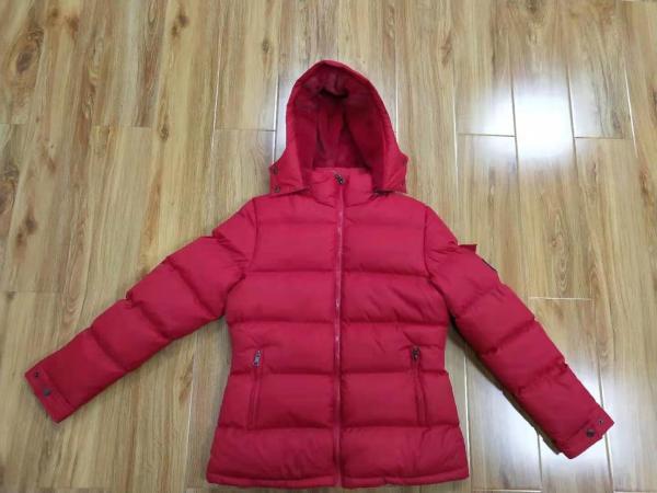 Red Quilted Jacket Womens Puffer Longline Coat Ladies Short Padded Jacket With