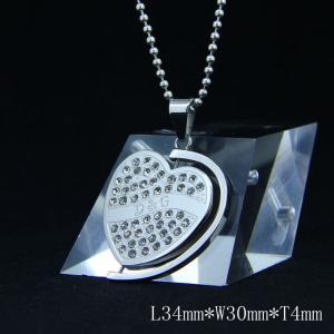China Fashion Ladies Women Girls Stainless Steel Loving Heart Shapped Necklace Pendant LPH20 wholesale