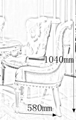 Antique French style home furniture wood design dining chairs FY-133