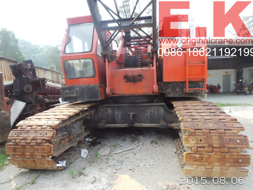 100ton Japanese IHISCE hydraulic crawler crane construction machinery track
