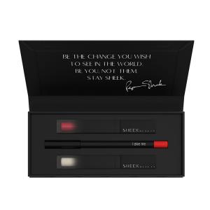 China Lipstick 1000 gsm Cardboard Cosmetic Packaging Boxes Matt Black wholesale
