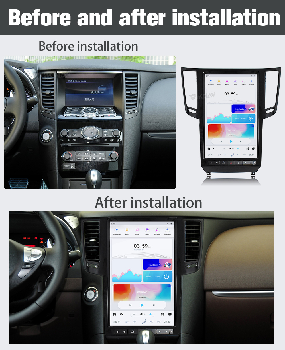 Viknav Car Radio For Infiniti FX35 QX70 (2009-2013)14.4 inch Multimedia Player Stereo Latest Tesla GPS Navigation
