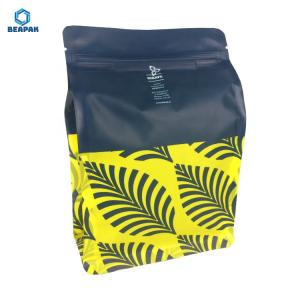 China Recyclable Coffee Laminated 120um Gusseted Flat Bottom Pouches wholesale