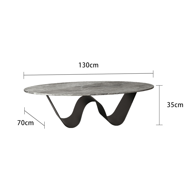 Glass Marble Topped Pedestal Coffee Table 12mm Rock Slab Top