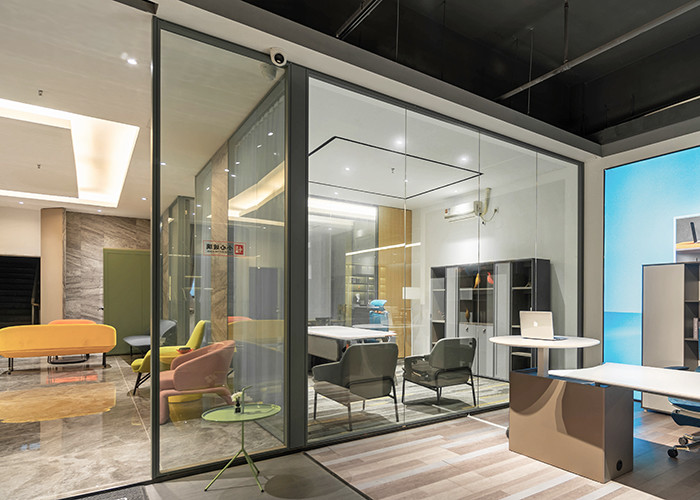 Outstanding Safety Glazed Partition Wall Reducing Sound by 48dB Soundproof Partitioning Wall