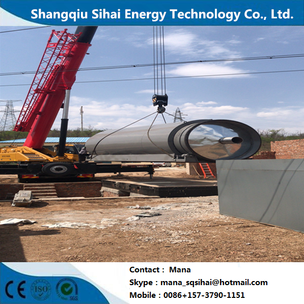 8-10Tons Daily Capacity Waste Tire Pyrolysis Machine 2200*6600mm
