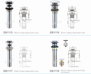 China brass basin waste,drainer with tube wholesale